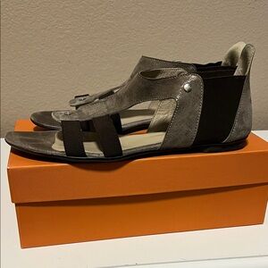 Attilio Giusti Leombruni Taupe and Brown Sandals